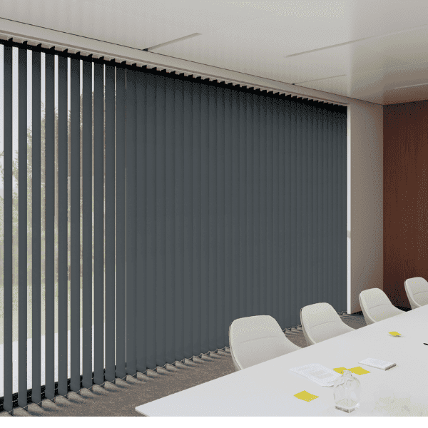 Store Californien Acoustique Chinés Gris Anthracite - toile Non Feu M1